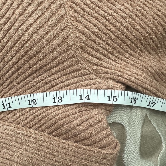 ASTR THE LABEL-  Mock Neck Cross Front Sweater Ribbed Knit Faux Wrap Top NWOT - Picture 6 of 8